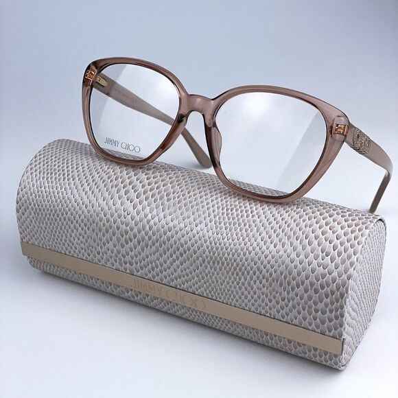 NEW Jimmy Choo JC252/F FWM Nude Crystal Cat Eye Women Eyeglasses - Picture 1 of 9